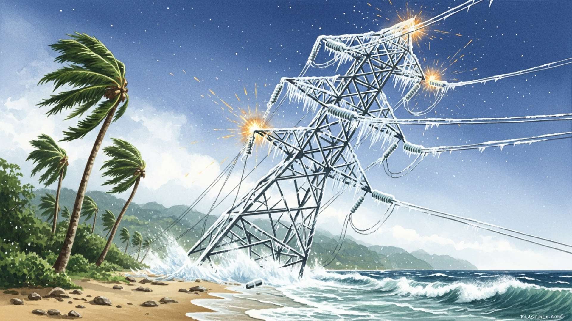 ハリケーン級の強風がコスタリカを襲い、数千人が停電に見舞われる