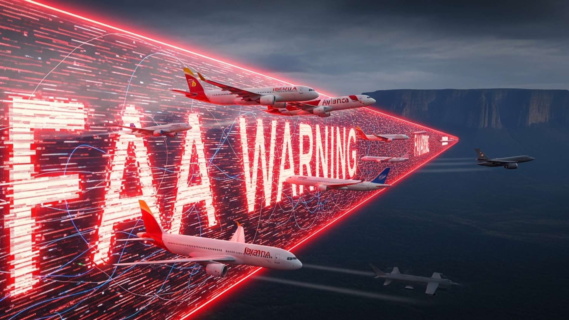 米国軍の増強展開が進む中、大手航空会社が運航を停止し、ベネズエラが孤立している。
