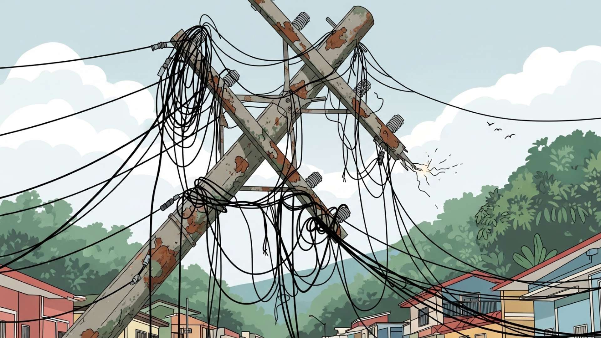 コスタリカで相次ぐ電気通信用ポールの故障　潜在的な脅威にさらされる全国各地